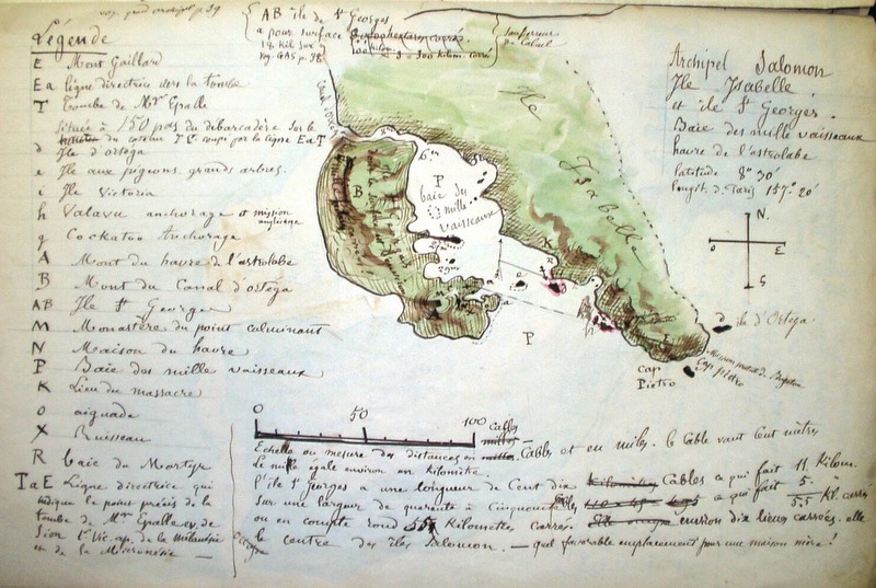 Verguet's map showing the tomb of Bishop Epalle